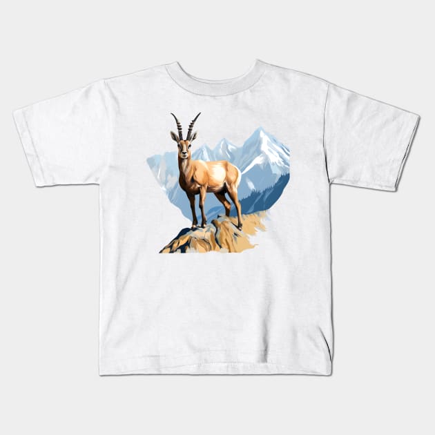 chamois Kids T-Shirt by zooleisurelife